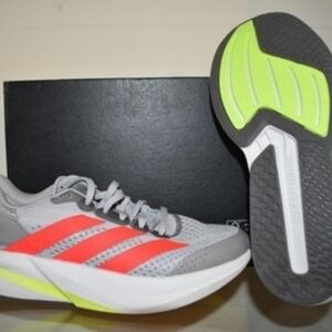 Adidas Men's Gray and Neon Running Shoes